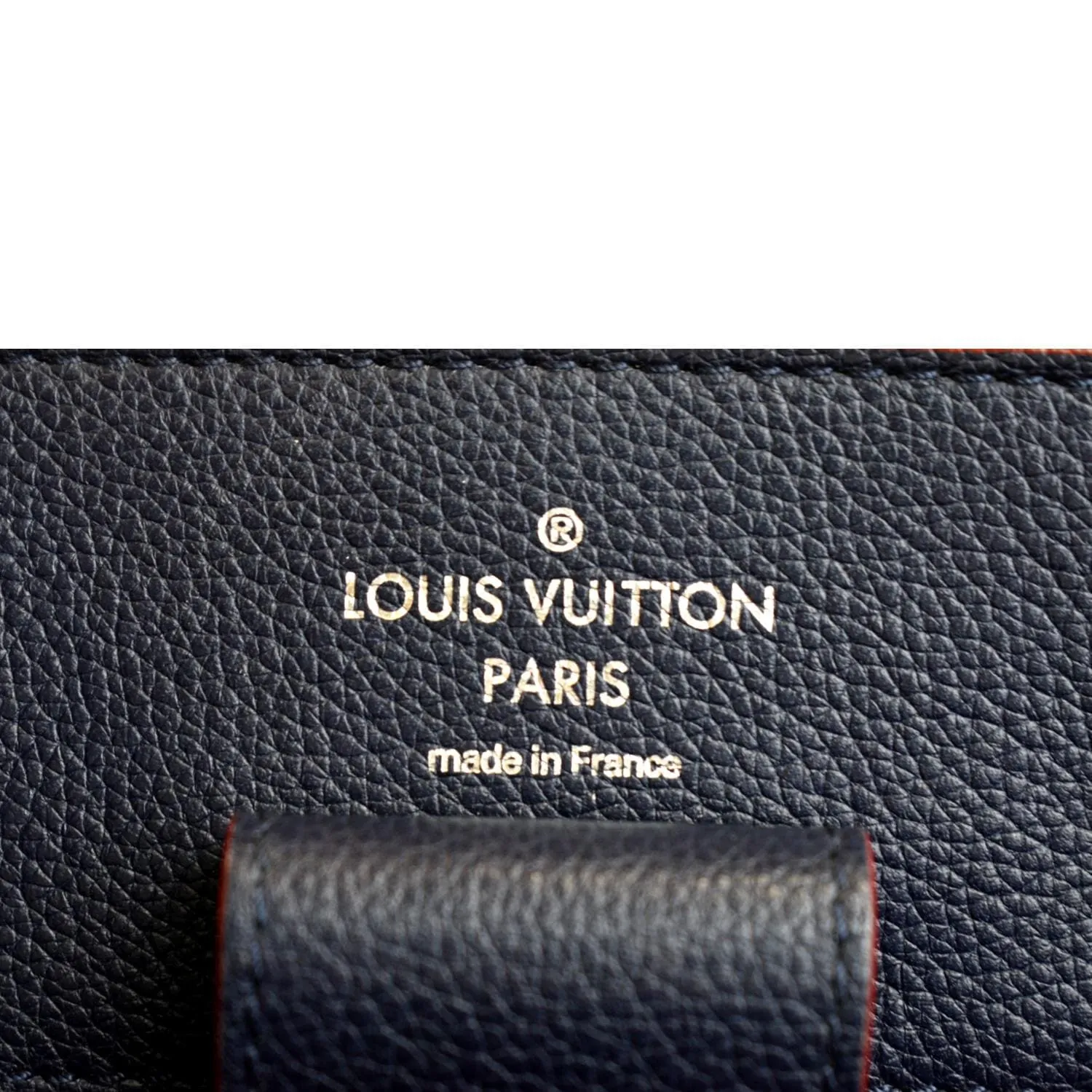 LOUIS VUITTON Lockme Bucket Calf Leather Shoulder Bag Marine Rouge