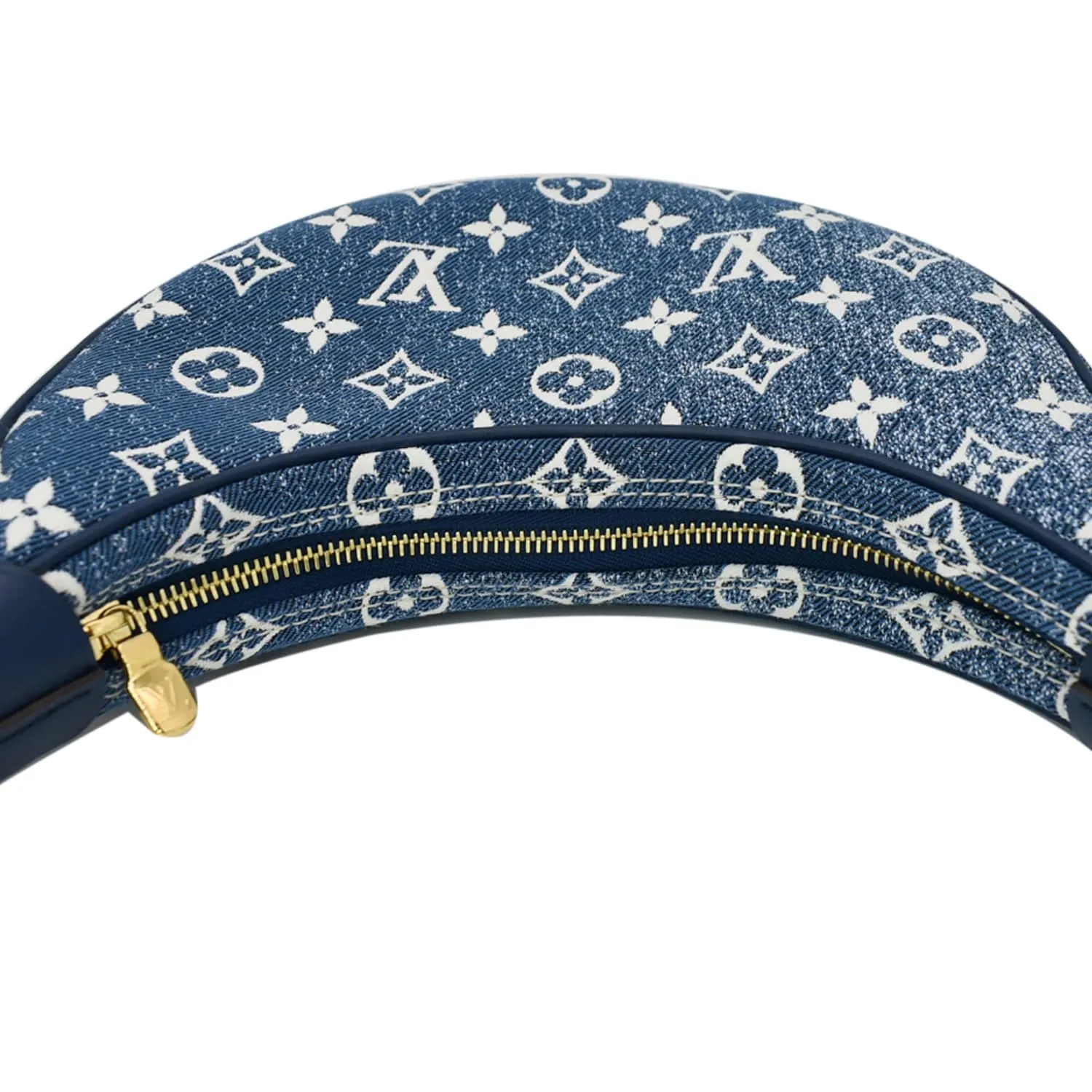 LOUIS VUITTON Loop Monogram Denim Jacquard Baguette Bag Navy Blue