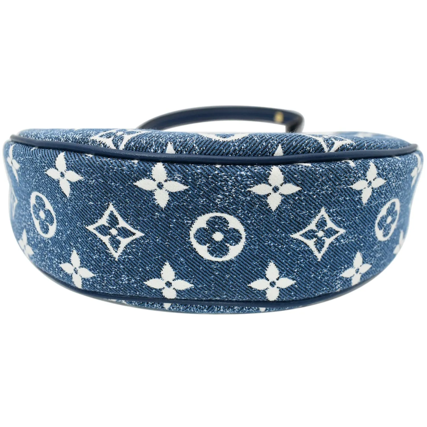 LOUIS VUITTON Loop Monogram Denim Jacquard Baguette Bag Navy Blue