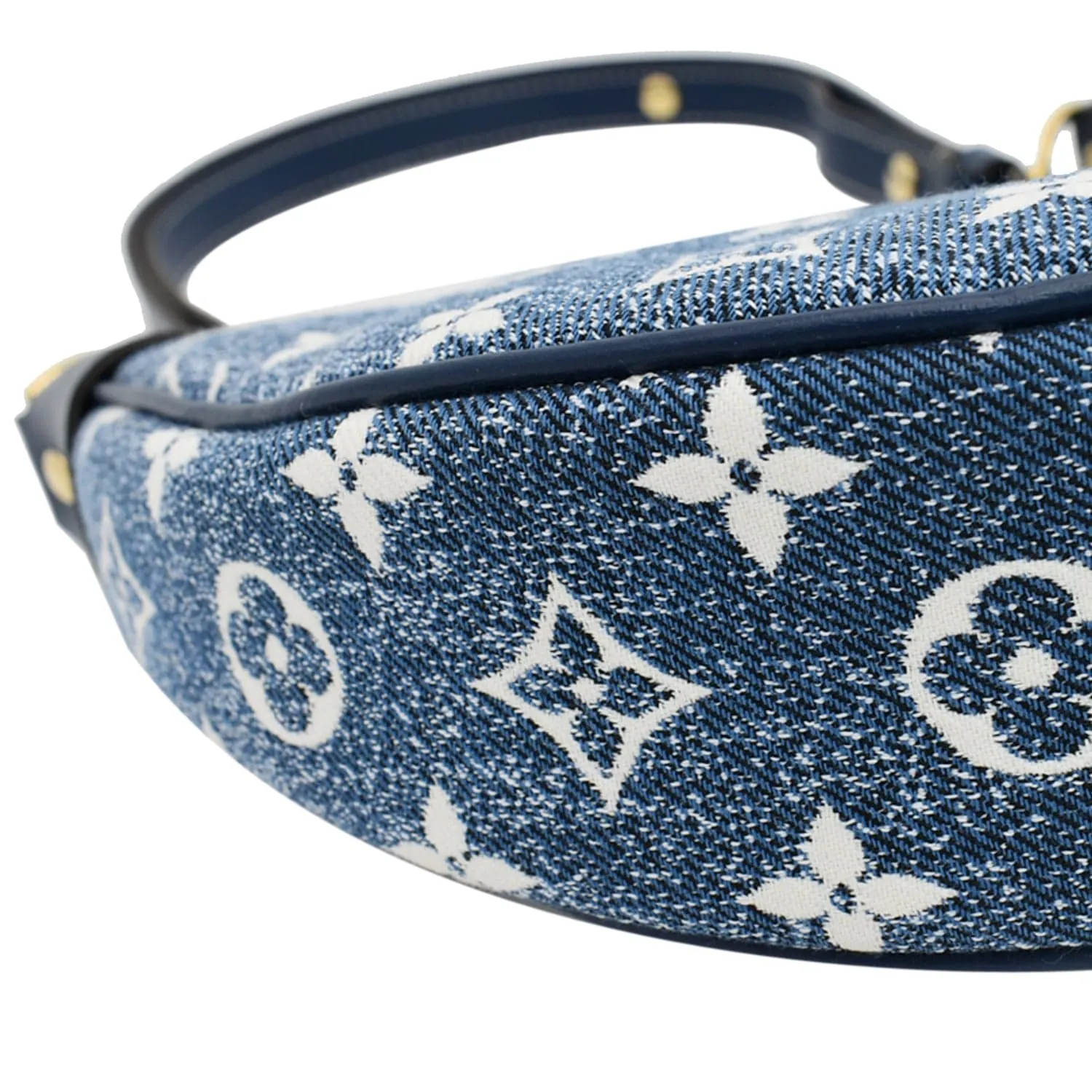 LOUIS VUITTON Loop Monogram Denim Jacquard Baguette Bag Navy Blue
