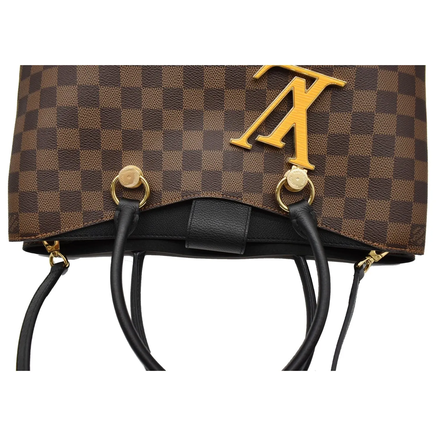 LOUIS VUITTON LV Riverside Damier Ebene Shoulder Bag Brown/Black