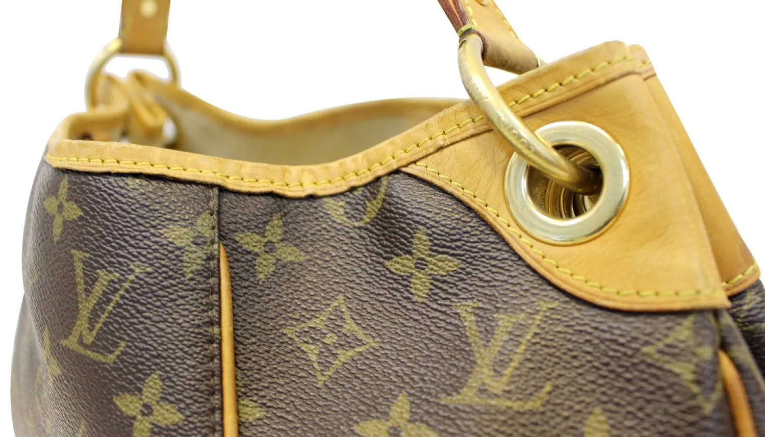 LOUIS VUITTON Monogram Galliera PM Brown Shoulder Handbag