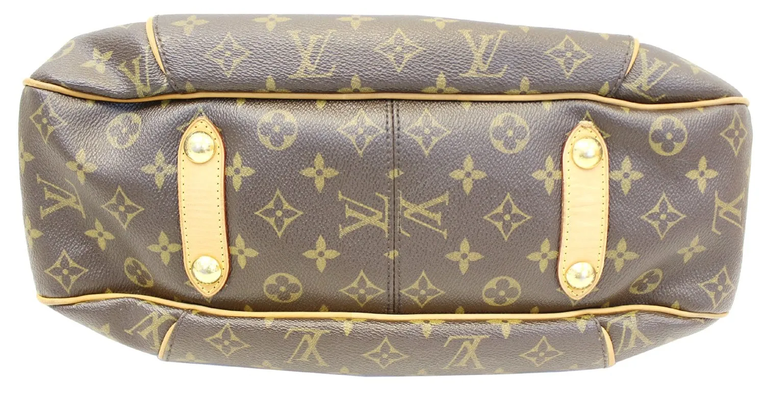 LOUIS VUITTON Monogram Galliera PM Brown Shoulder Handbag