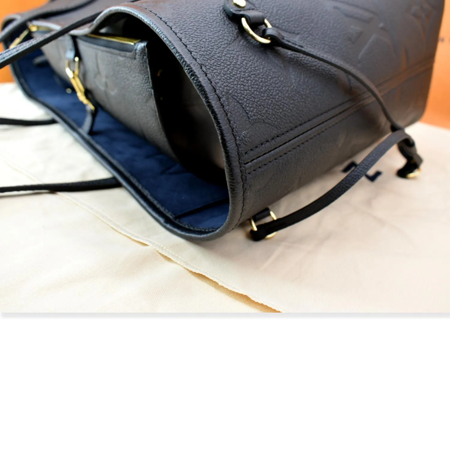 LOUIS VUITTON  Neverfull MM Monogram Empreinte Tote Bag Black
