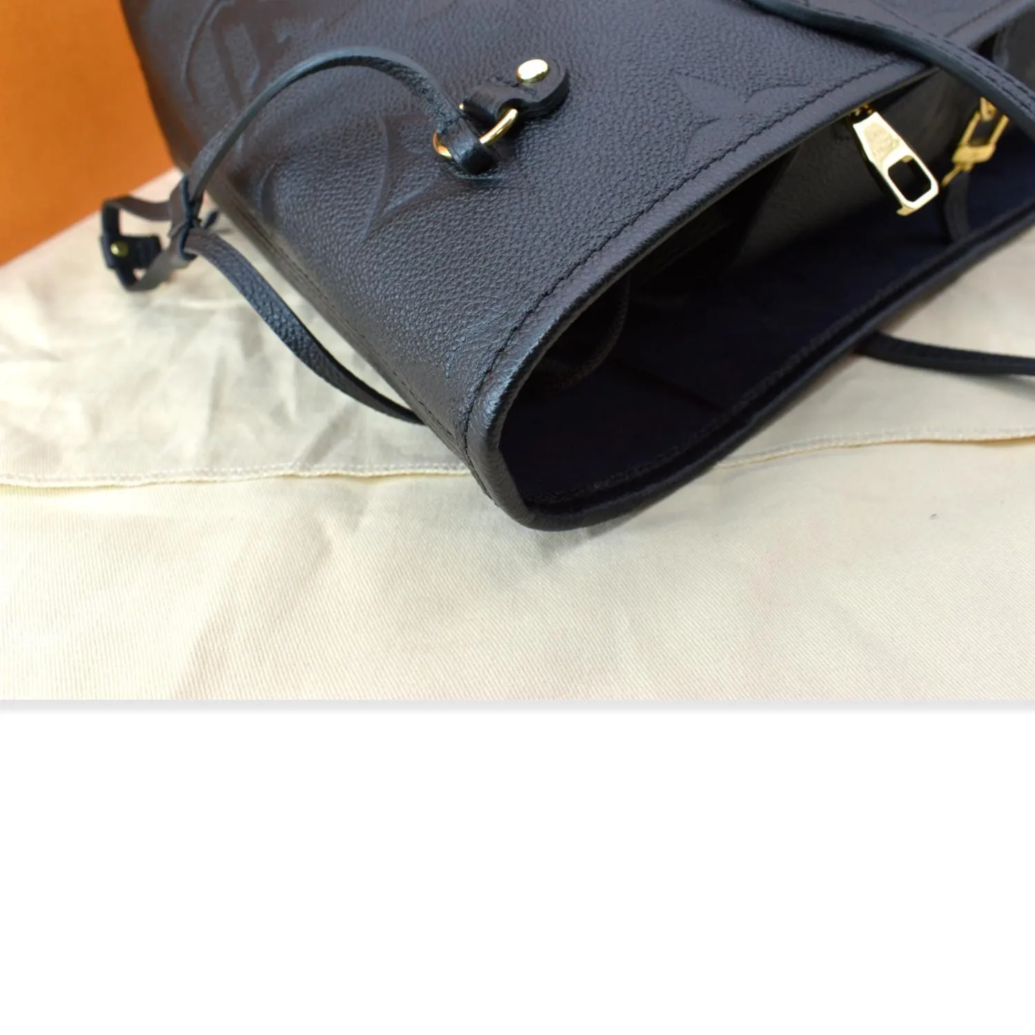 LOUIS VUITTON  Neverfull MM Monogram Empreinte Tote Bag Black