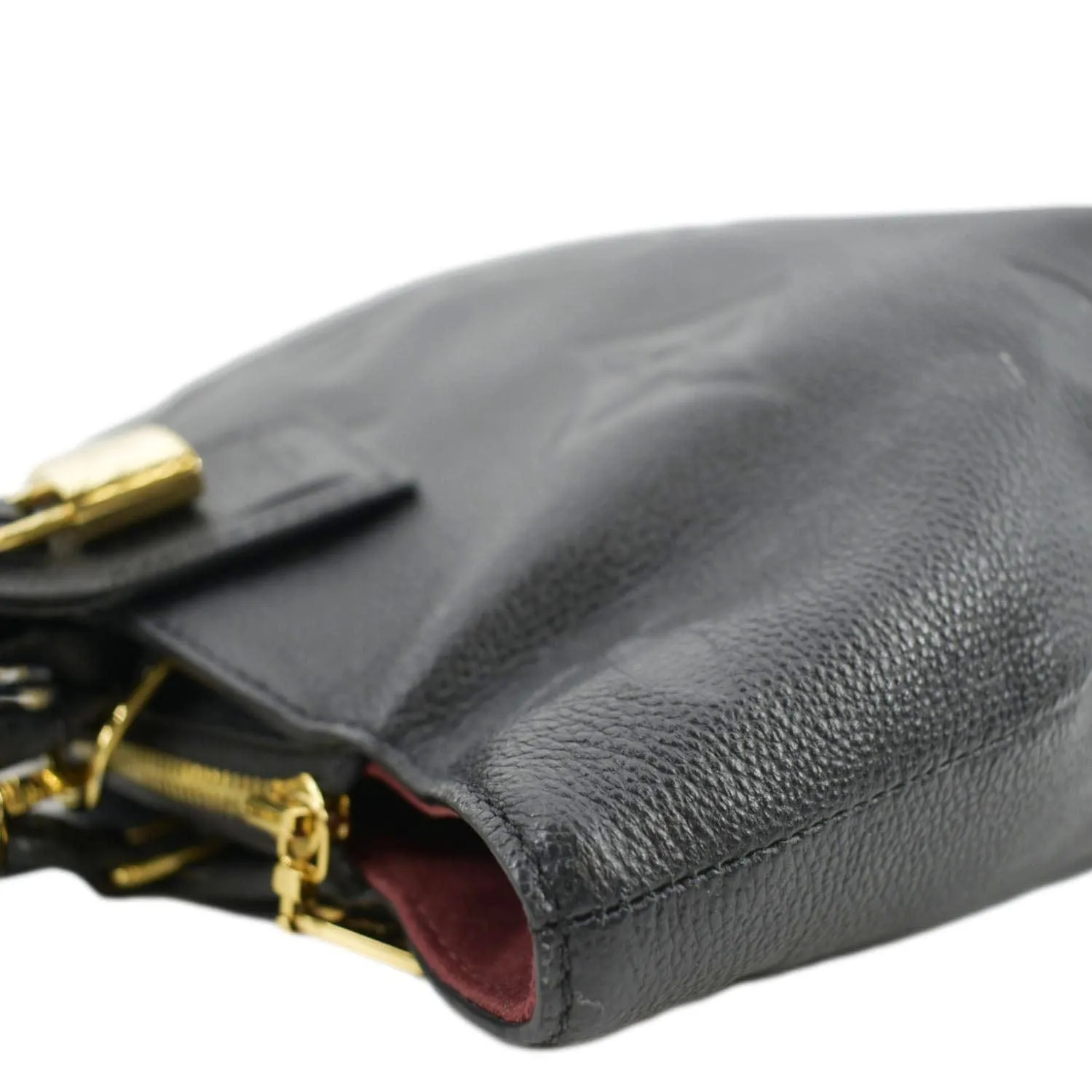 LOUIS VUITTON Petit Palais Monogram Empreinte Leather Shoulder Bag Black