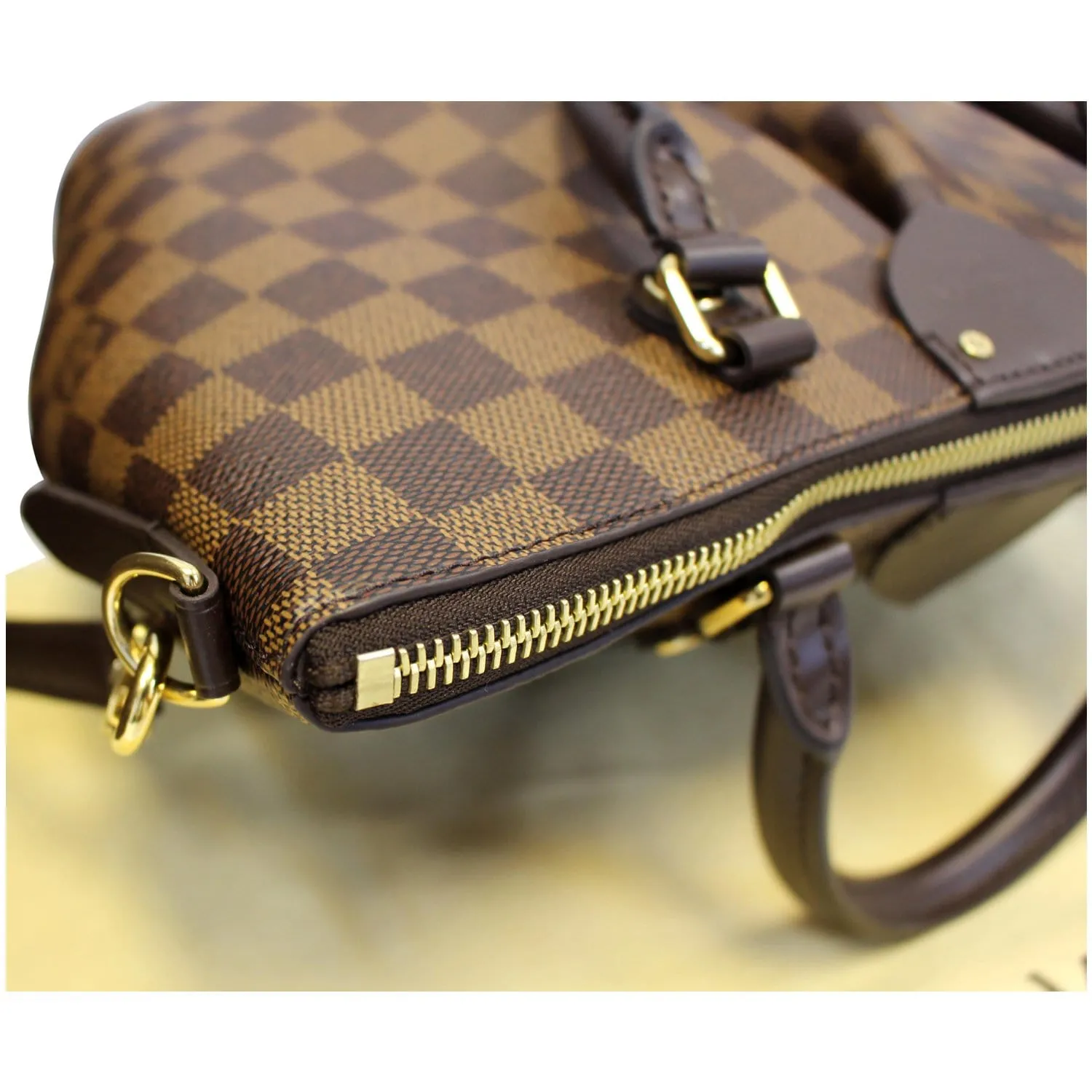 LOUIS VUITTON Siena PM Damier Ebene Shoulder Bag Brown