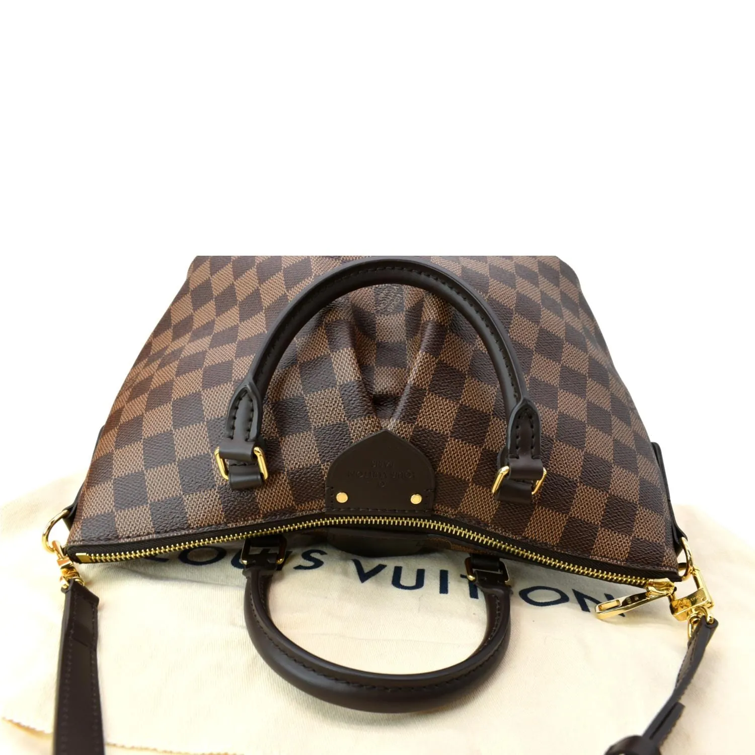 LOUIS VUITTON Siena PM Damier Ebene Shoulder Bag Brown