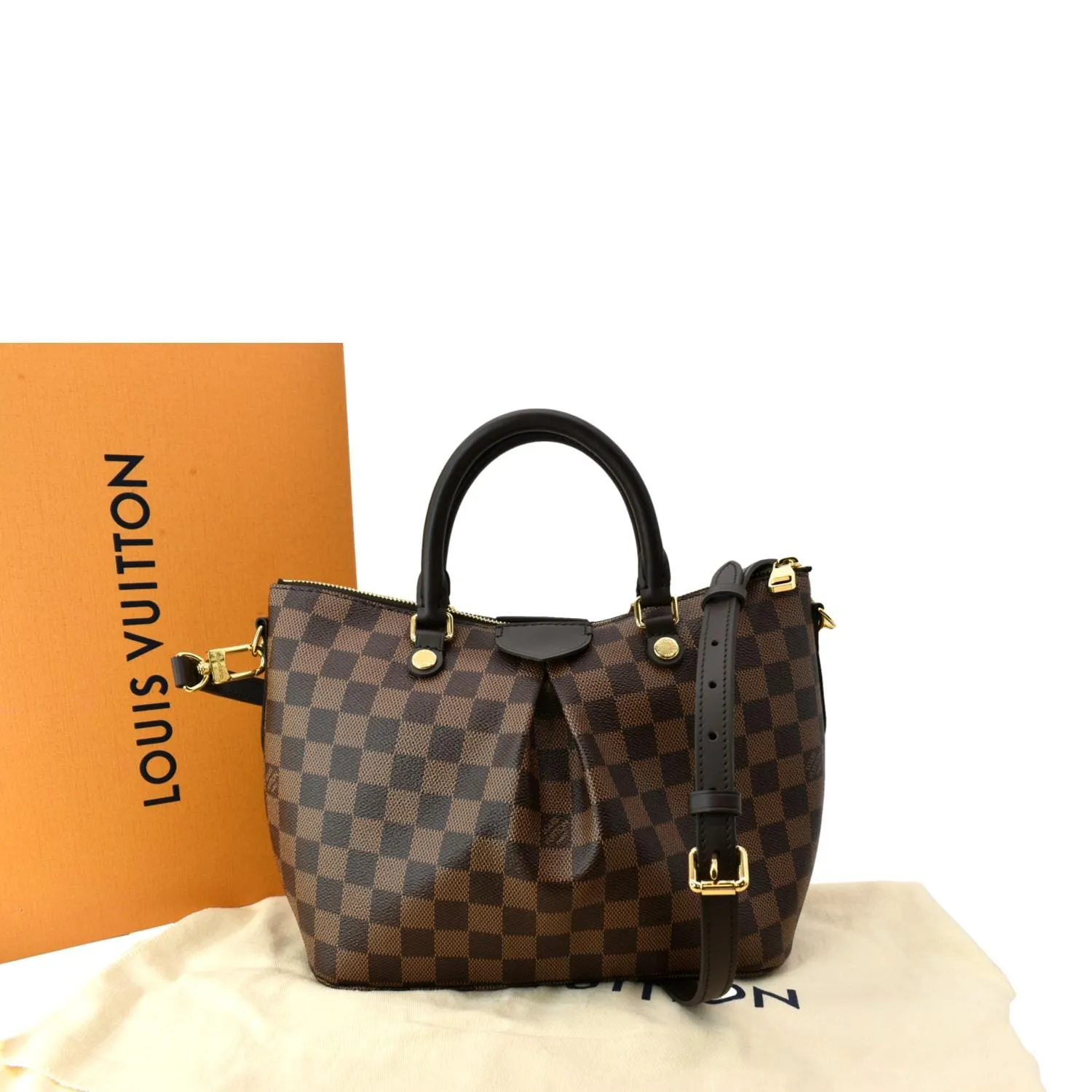 LOUIS VUITTON Siena PM Damier Ebene Shoulder Bag Brown