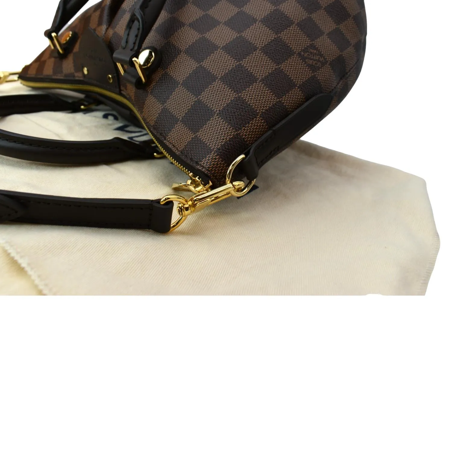 LOUIS VUITTON Siena PM Damier Ebene Shoulder Bag Brown