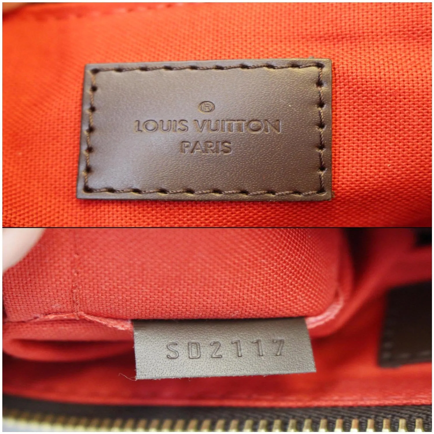 LOUIS VUITTON Siena PM Damier Ebene Shoulder Bag Brown