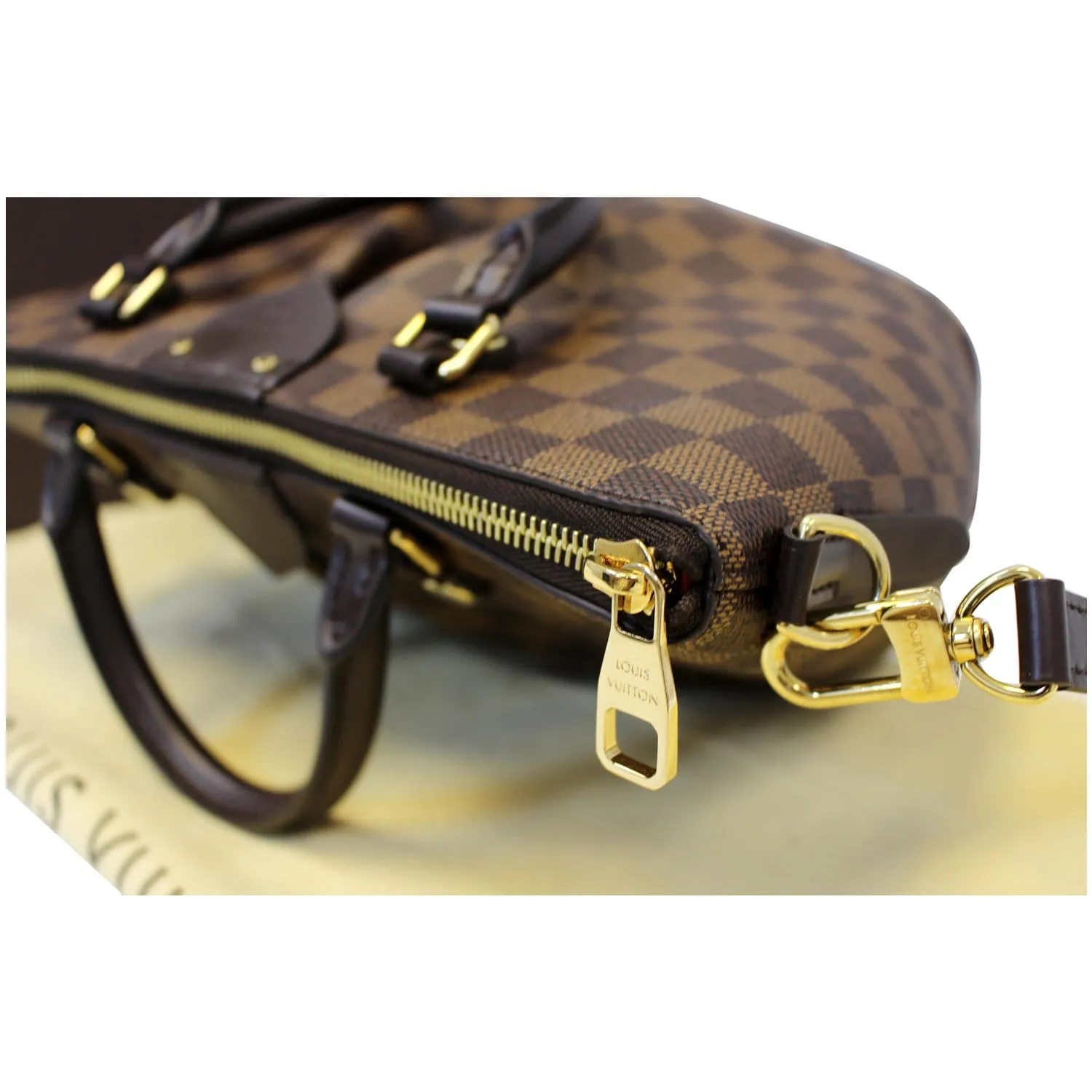 LOUIS VUITTON Siena PM Damier Ebene Shoulder Bag Brown
