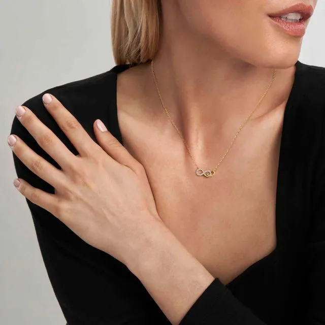 LOVECLOUD NECKLACE, INFINITY SYMBOL WITH STONES