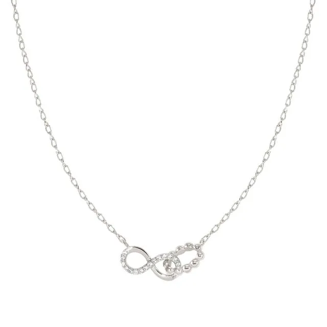 LOVECLOUD NECKLACE, INFINITY SYMBOL WITH STONES