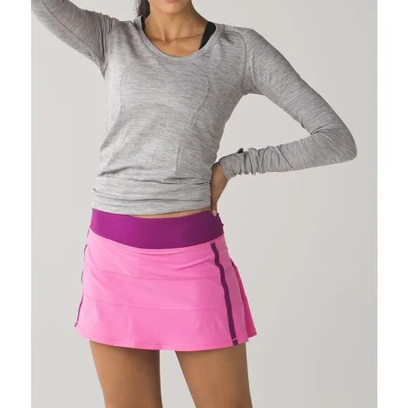 Lululemon Pace Rival Skirt II Tennis Skort Pink Paradise Regal Plum Purple 4