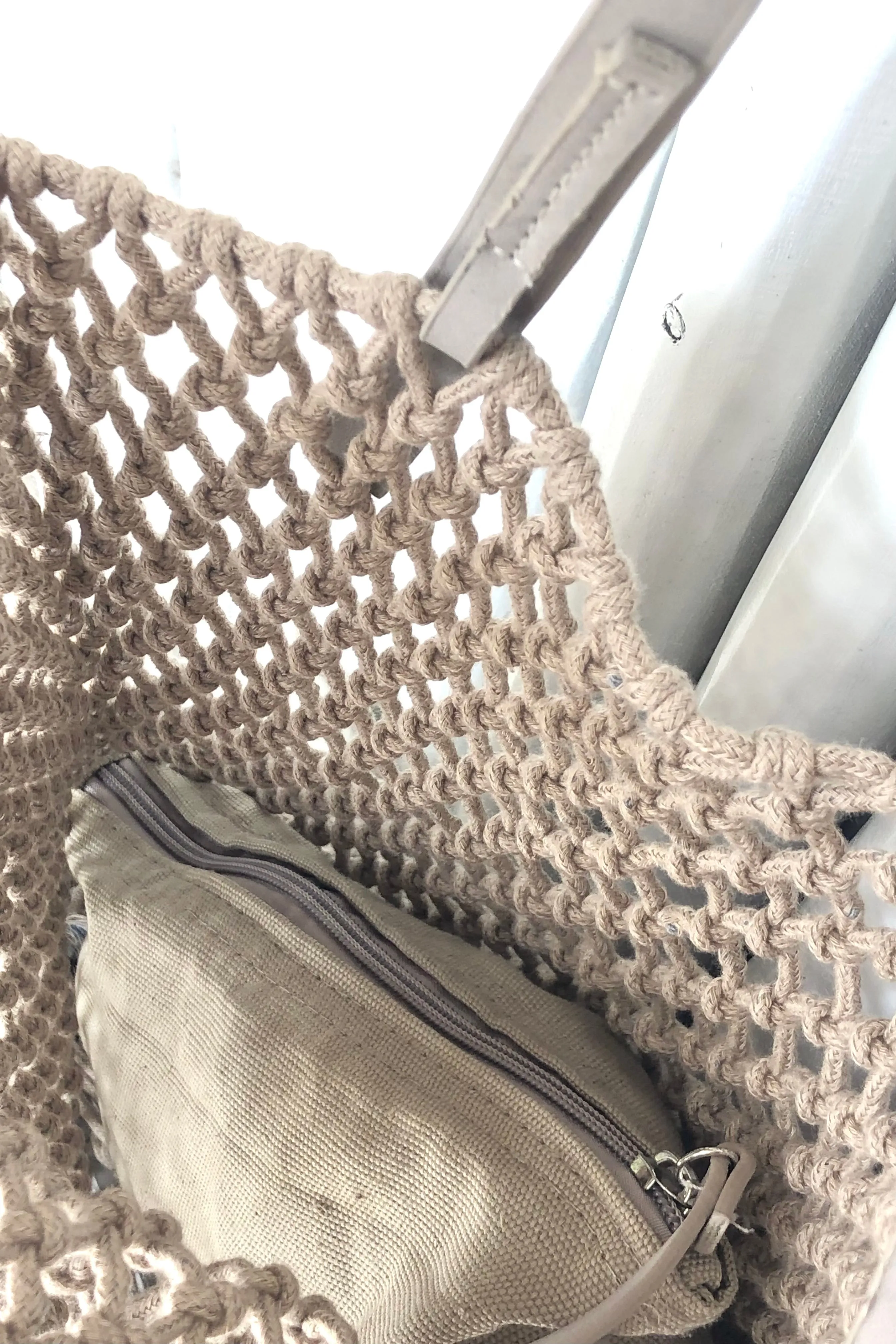 Macrame Mesh Tote Bag