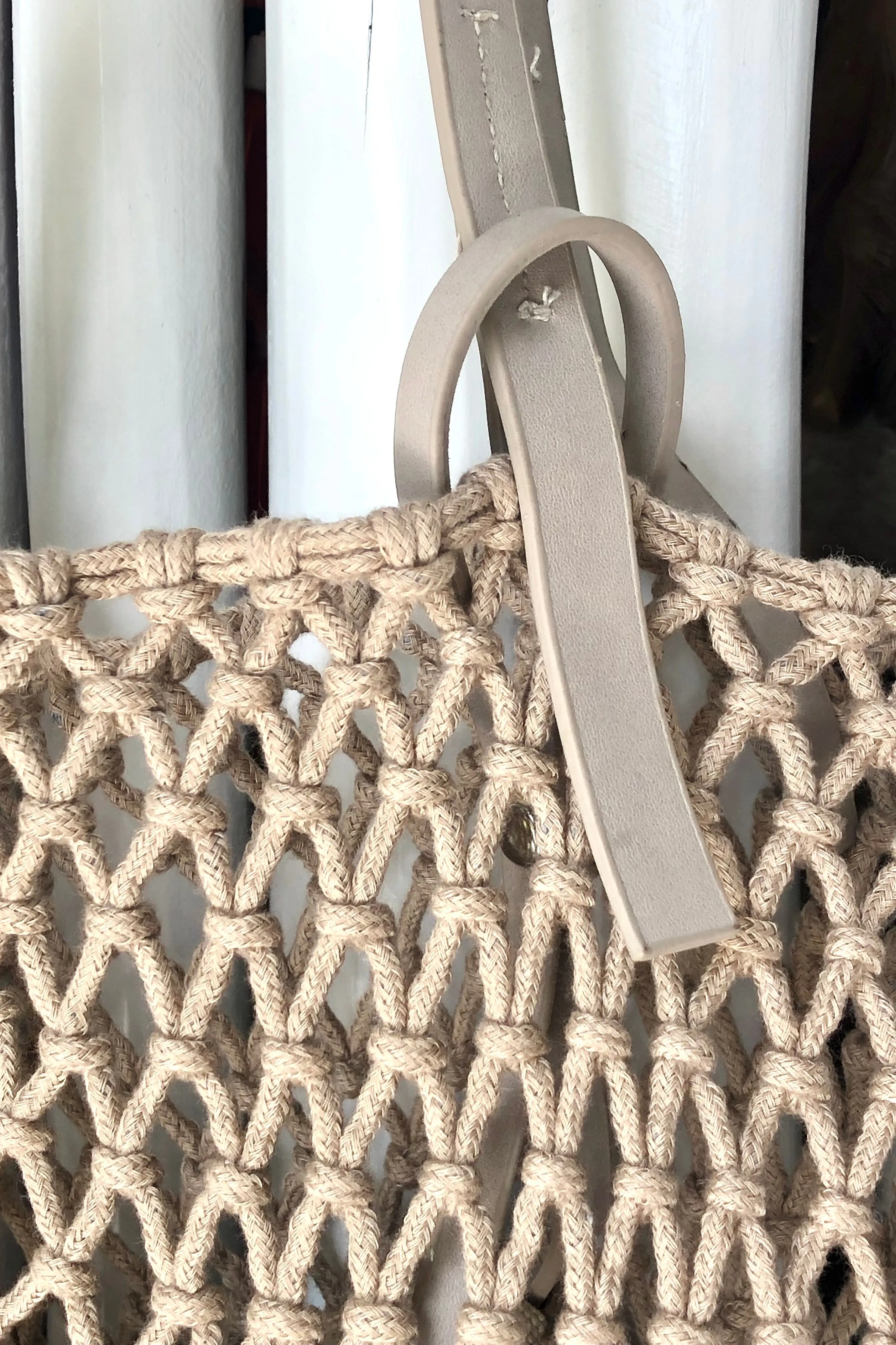 Macrame Mesh Tote Bag