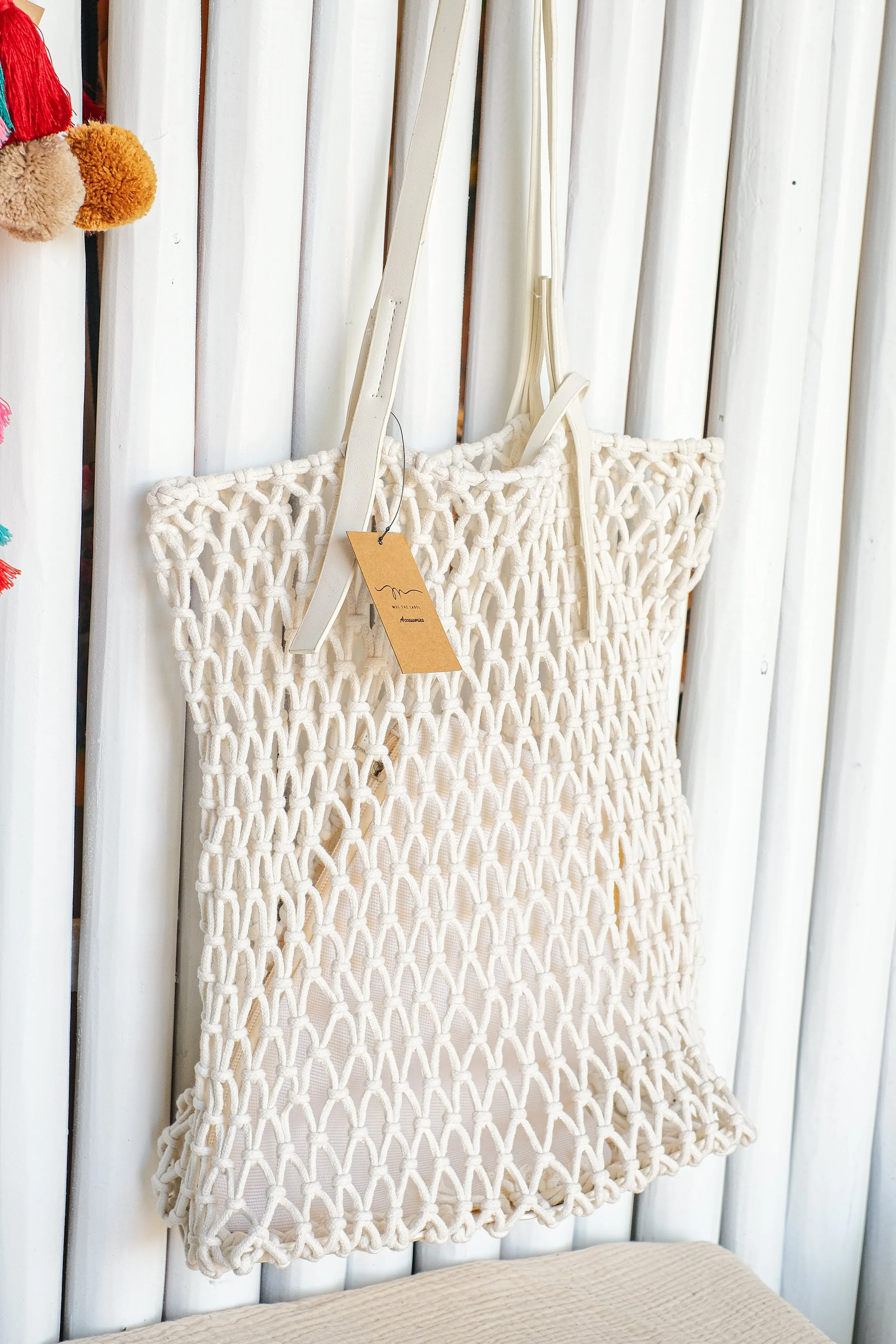 Macrame Mesh Tote Bag