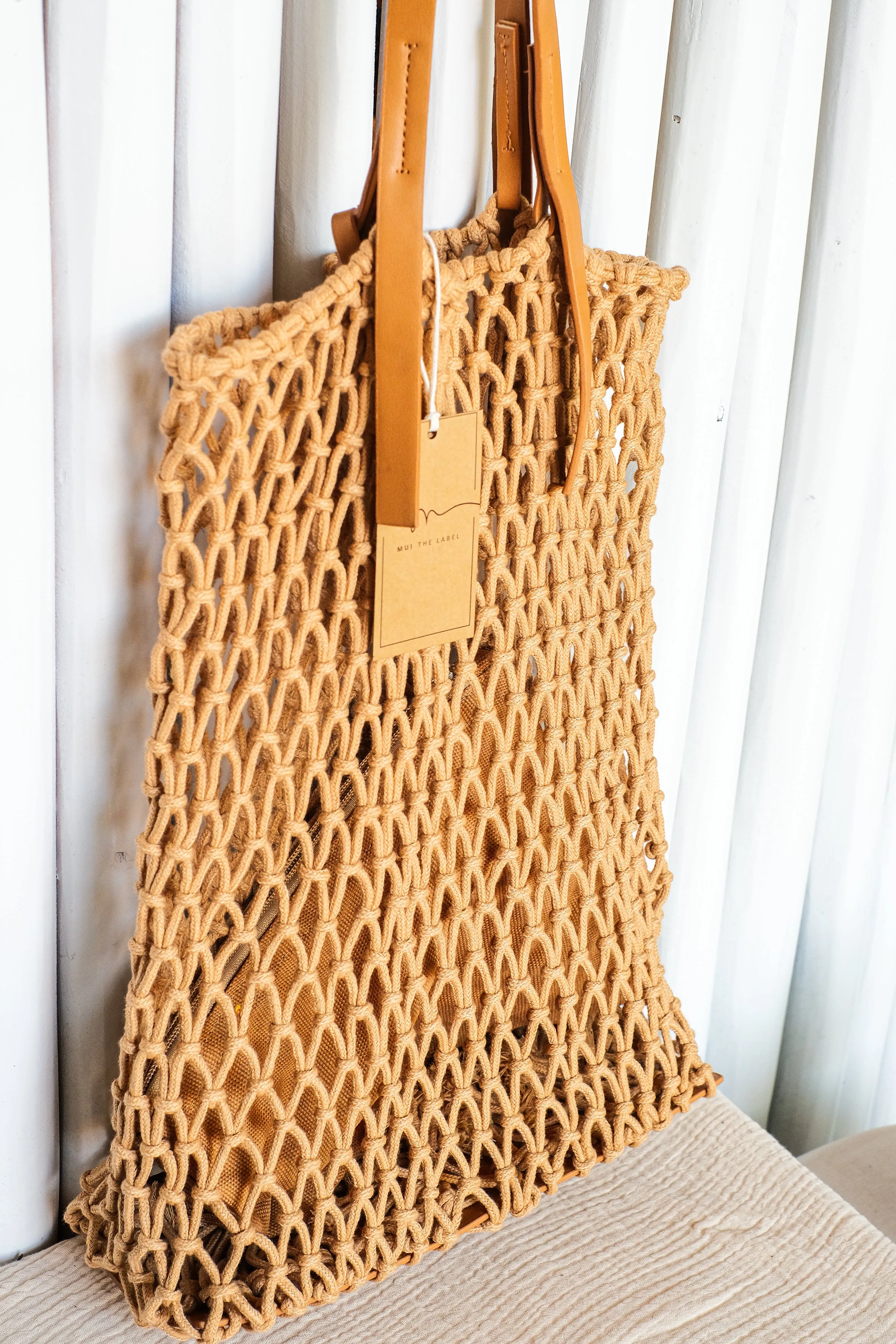Macrame Mesh Tote Bag