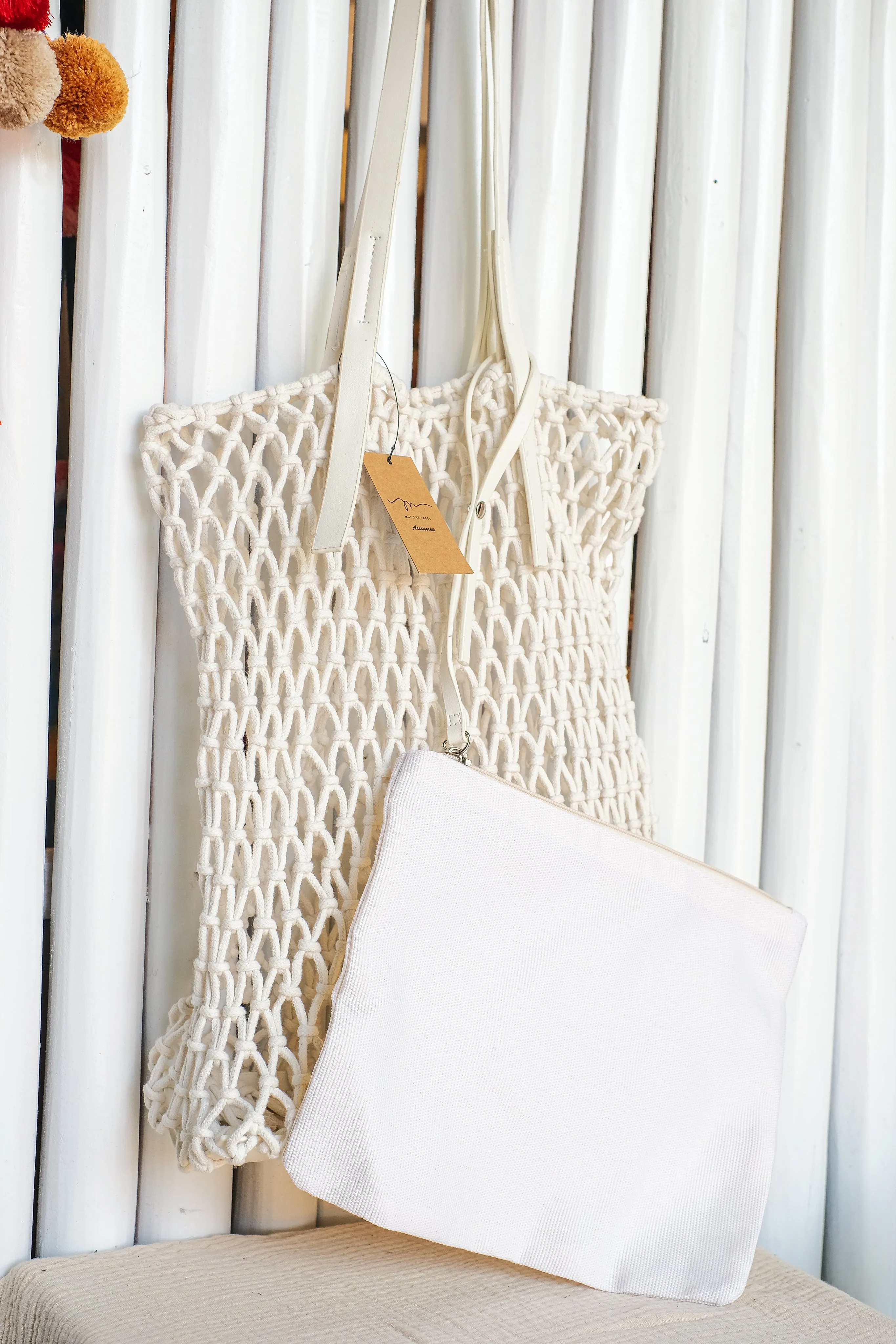 Macrame Mesh Tote Bag