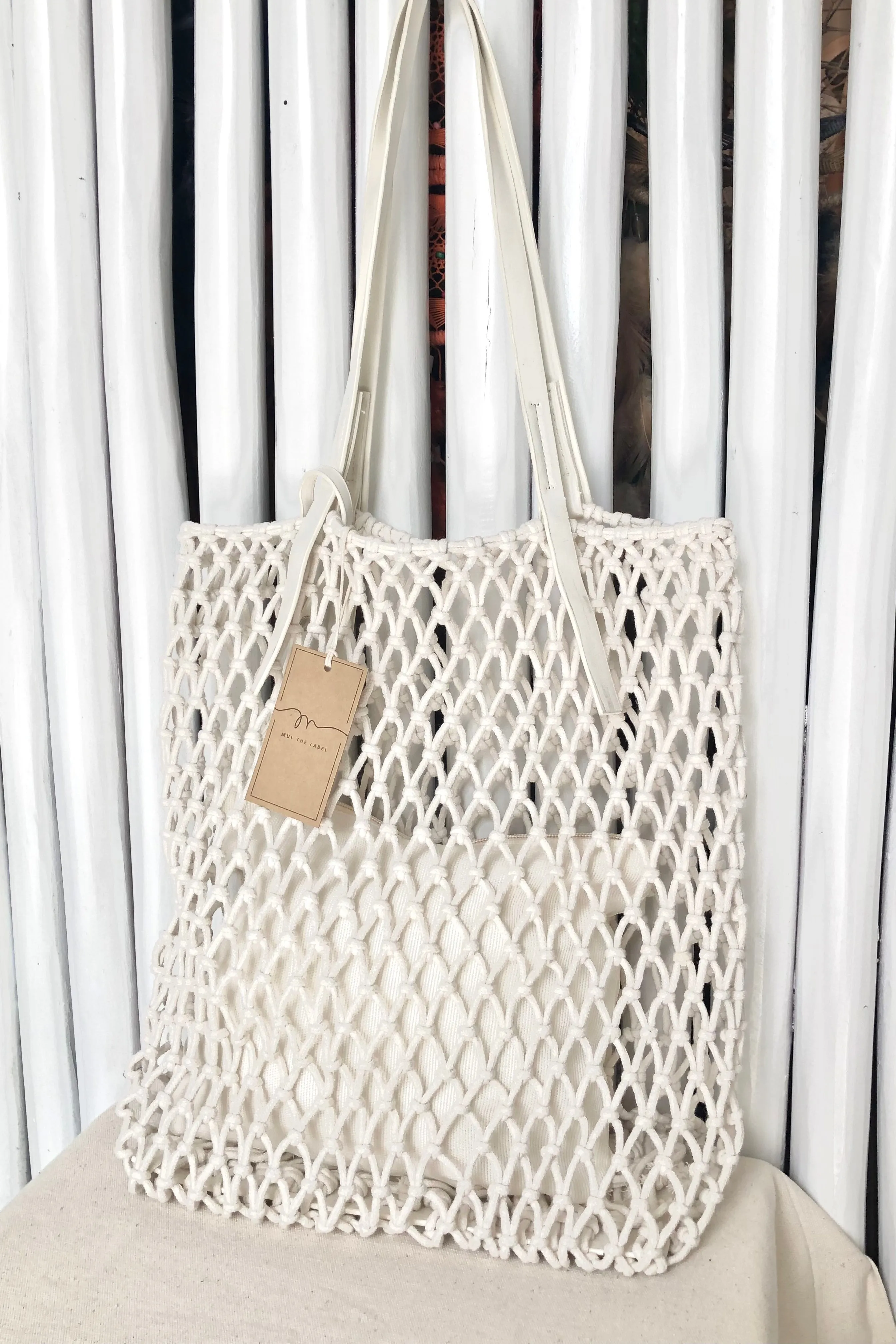 Macrame Mesh Tote Bag