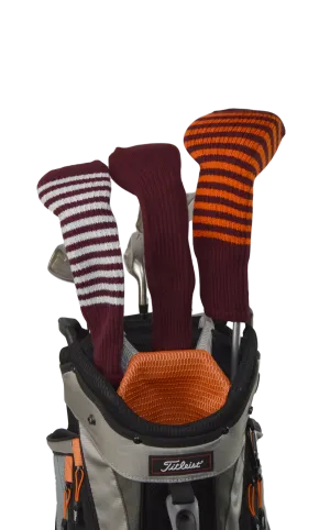 Maroon Club Sock Golf Headcovers
