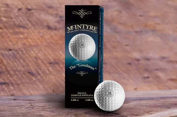 McIntyre - The “Goodman” 12 replica golf balls in sleeves
