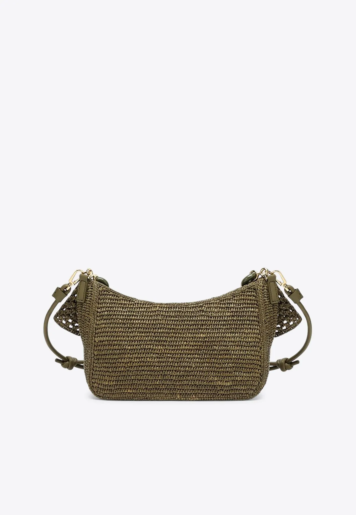 Medium Ola Woven-Raffia Shoulder Bag