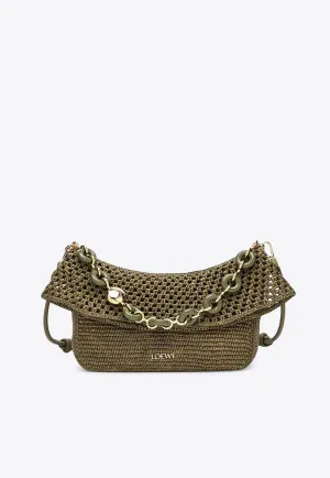 Medium Ola Woven-Raffia Shoulder Bag