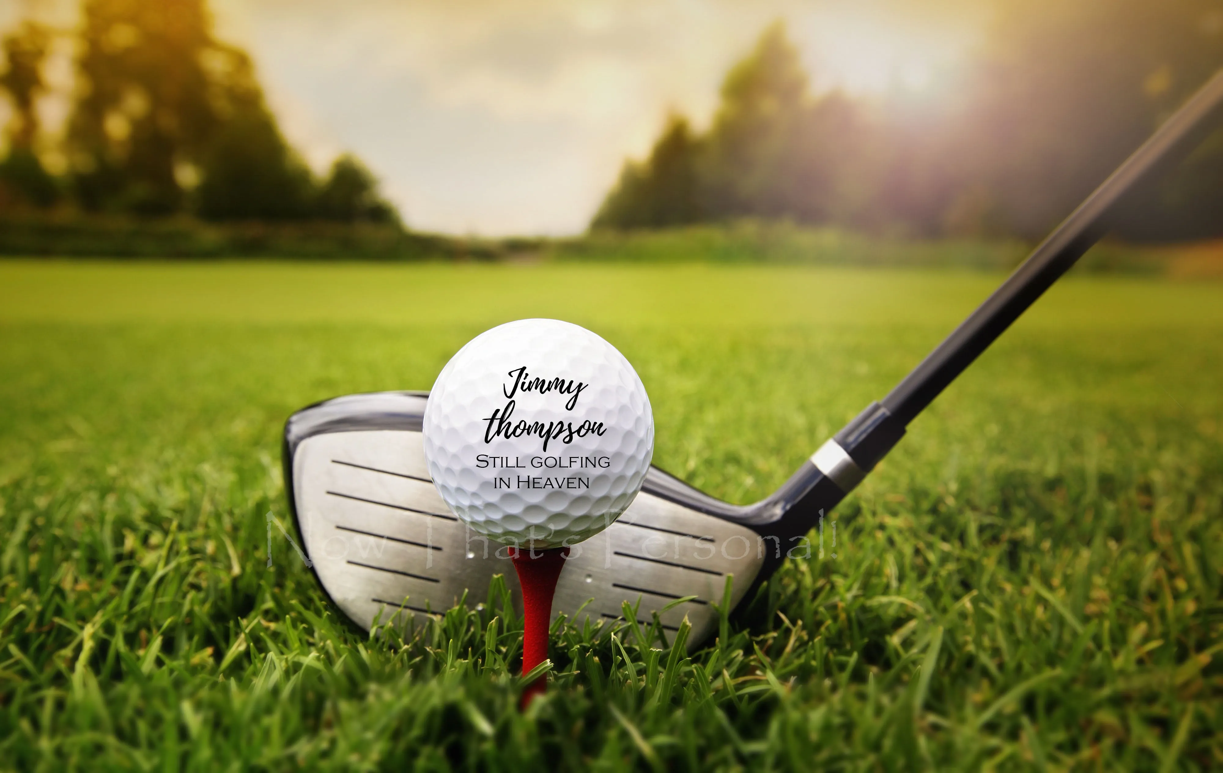 MEMORIAL GOLF BALLS - memorial photo golf balls - still golfing in heaven