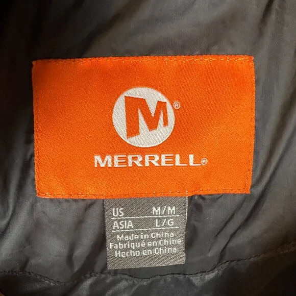 MERRELL Black Thinsulate Featherless 700 Insulated Puffer Faux Fur Hood Vest