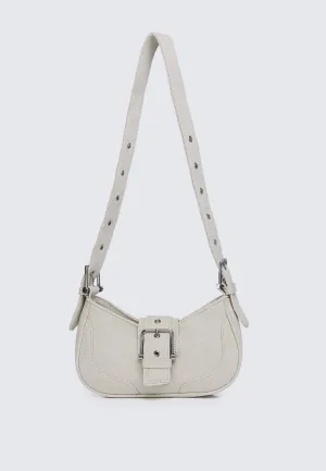 Miriam.J Belted Shoulder Bag (Beige)