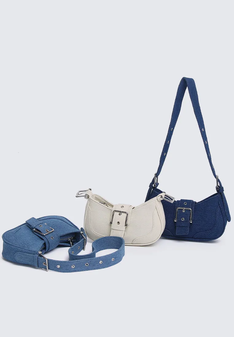 Miriam.J Belted Shoulder Bag (Beige)