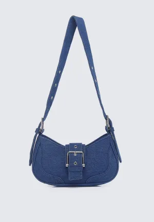 Miriam.J Belted Shoulder Bag (Midnight Blue)