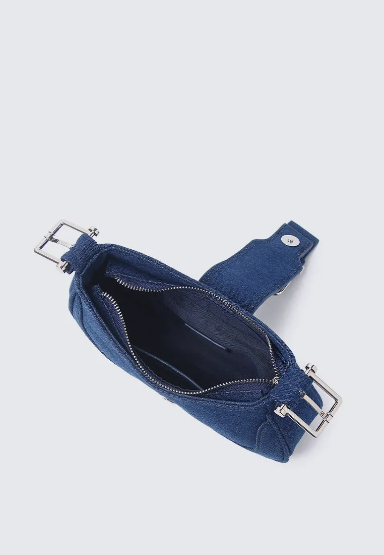 Miriam.J Belted Shoulder Bag (Midnight Blue)