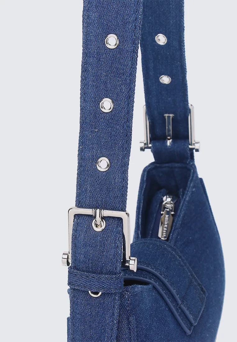 Miriam.J Belted Shoulder Bag (Midnight Blue)