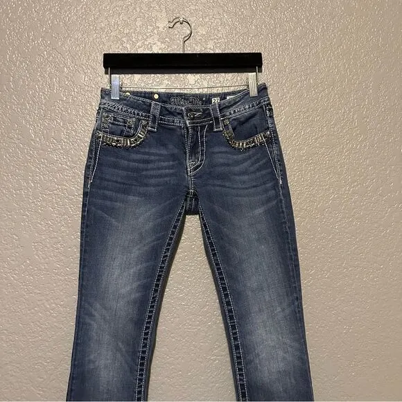 Miss Me bedazzled booty boot cut Jean