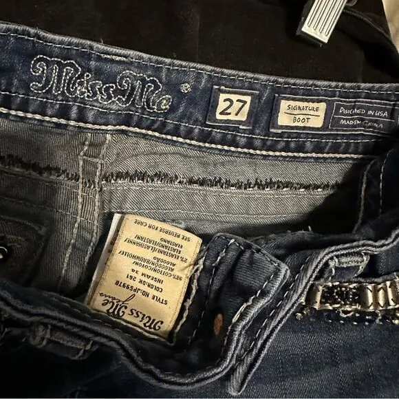 Miss Me bedazzled booty boot cut Jean