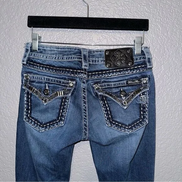 Miss Me bedazzled booty boot cut Jean