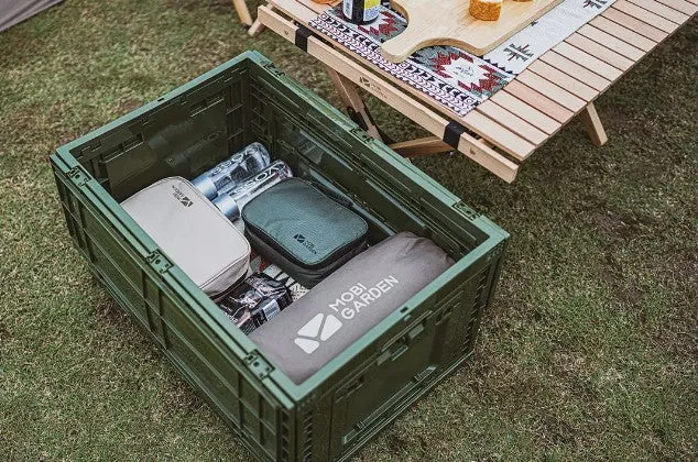 MobiGarden Folding Storage Box Portable Equipment Collapsible Storage trunks for Camping Outdoor Picnic