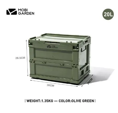 MobiGarden Folding Storage Box Portable Equipment Collapsible Storage trunks for Camping Outdoor Picnic