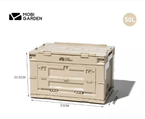MobiGarden Folding Storage Box Portable Equipment Collapsible Storage trunks for Camping Outdoor Picnic