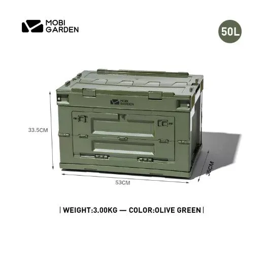 MobiGarden Folding Storage Box Portable Equipment Collapsible Storage trunks for Camping Outdoor Picnic