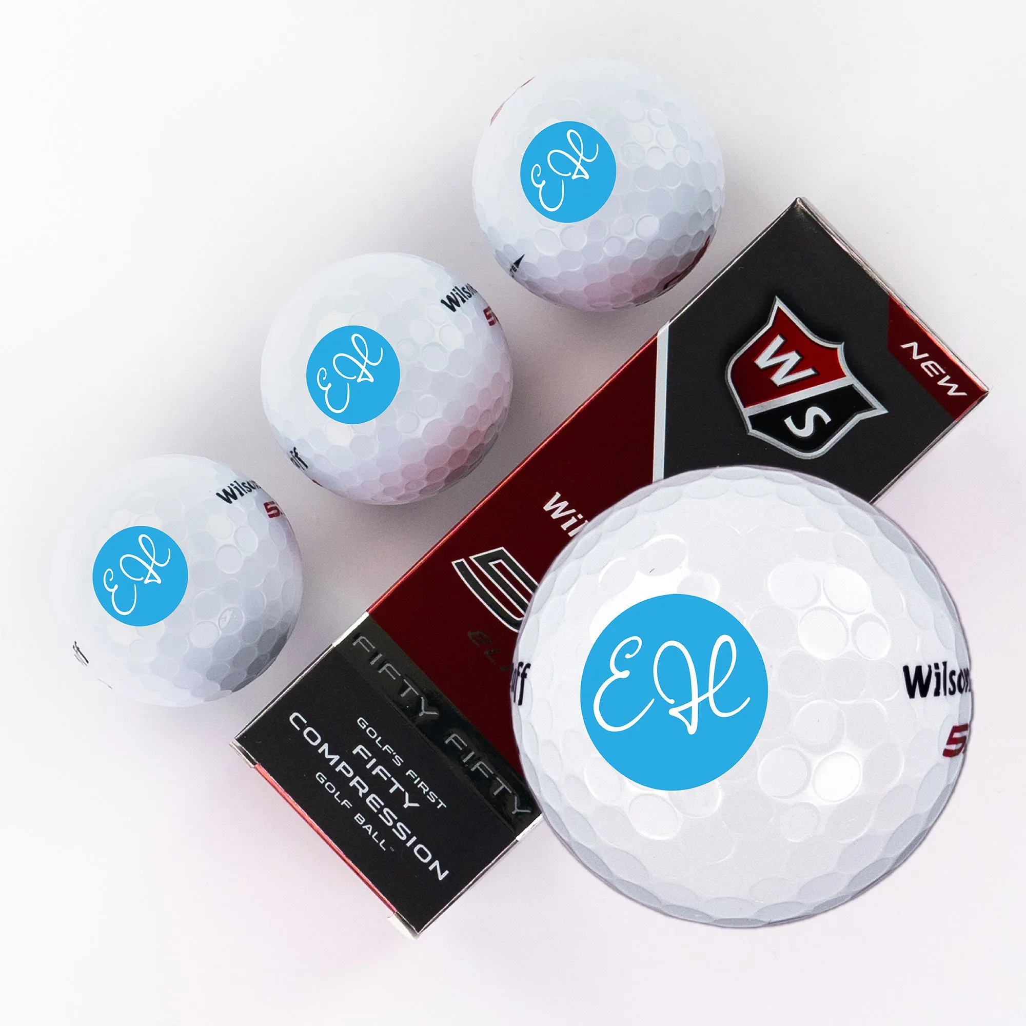 Monogram Black Circle, Printed Golf Balls