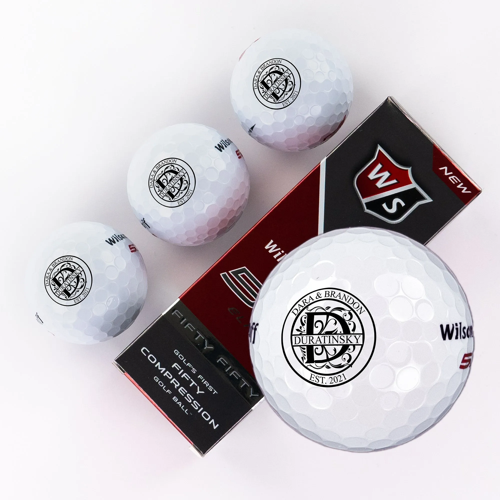 Monogram Black Circle, Printed Golf Balls