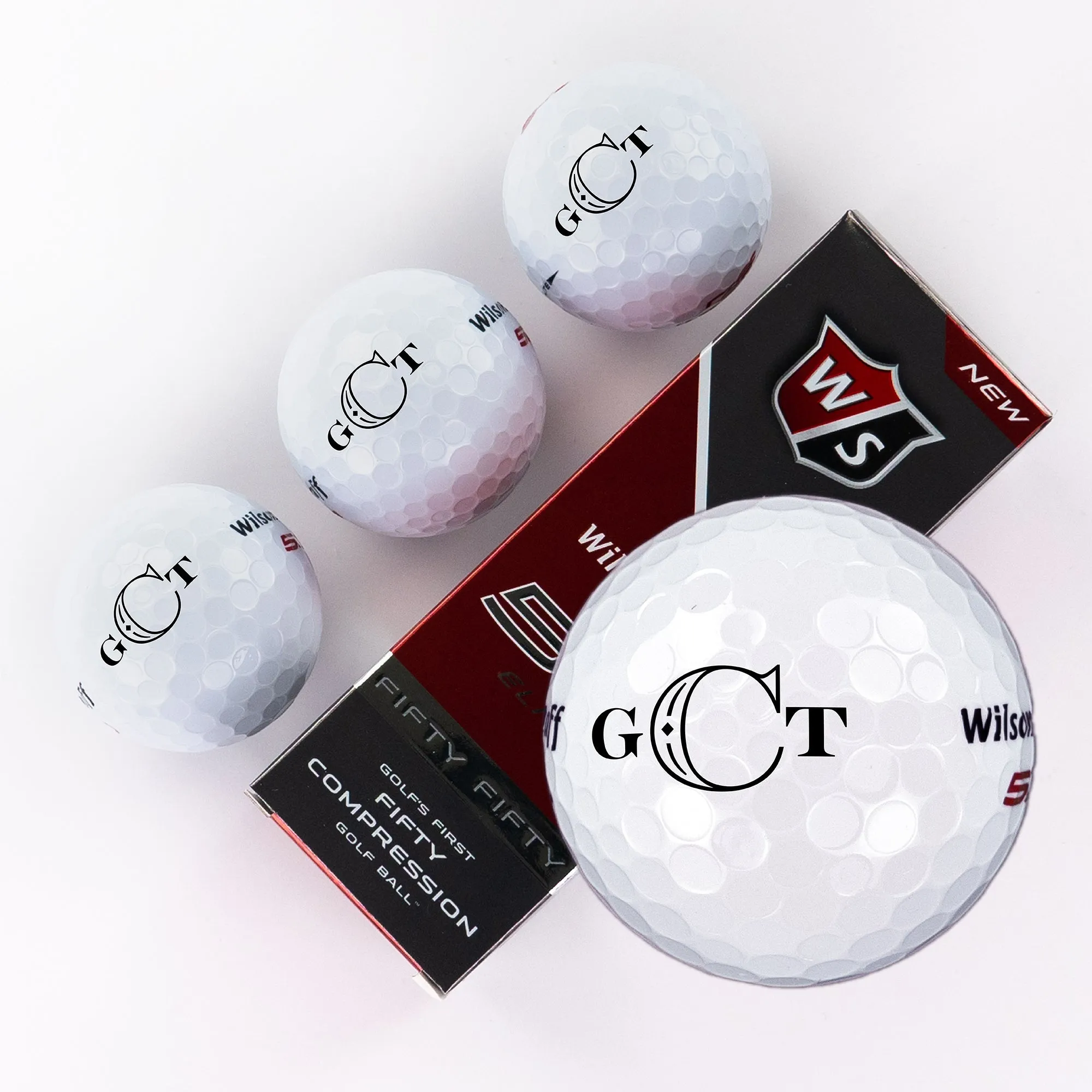 Monogram Black Circle, Printed Golf Balls