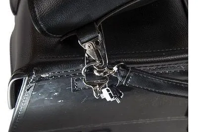 MOTORCYCLE 2 PC WATERPROOF STUDDED PVC SADDLEBAG AND HARD SHEET INSIDE