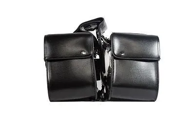 MOTORCYCLE 2 PC WATERPROOF STUDDED PVC SADDLEBAG AND HARD SHEET INSIDE
