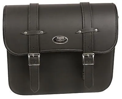 MOTORCYCLE PLAIN TWO STRAP MEDIUM ZIP OFF PVC STRAIGHT CUT SWING ARM SADDLBAG