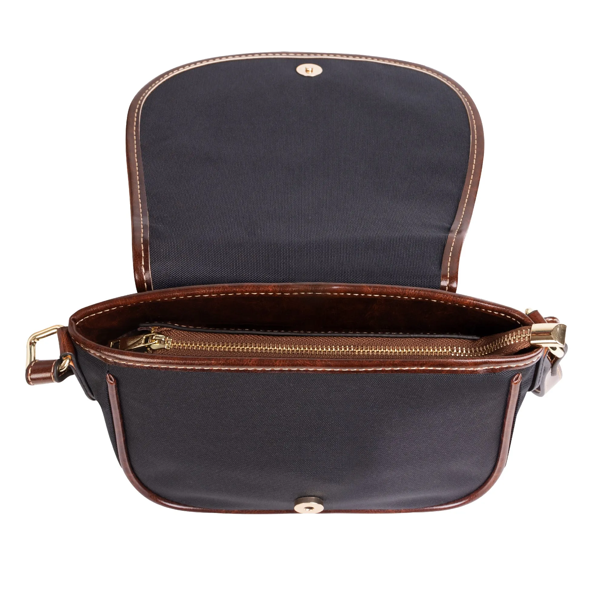 Multicolored Color Gradient Leopard Print Saddle Bag